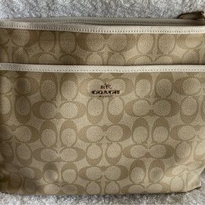 Coach Beige Signature Crossbody Bag